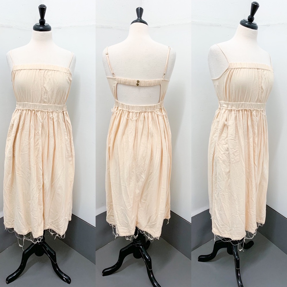 Urban Outfitters Linen Blend Raw Hem Dress - Picture 1 of 11